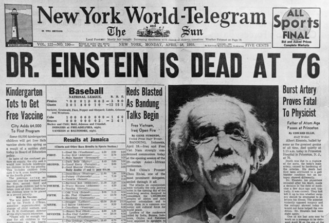 Death of Albert Einstein