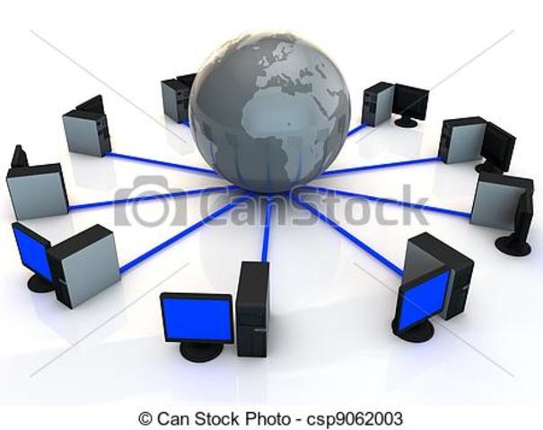 Computadoras conectadas.