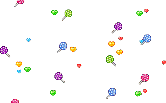 Es regnete Kaugummis, Bonbons, und Lutscher.