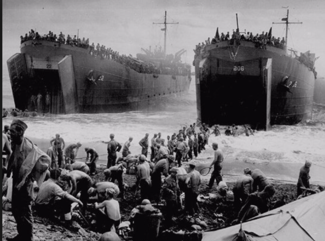 United States troops land in the Philippines.