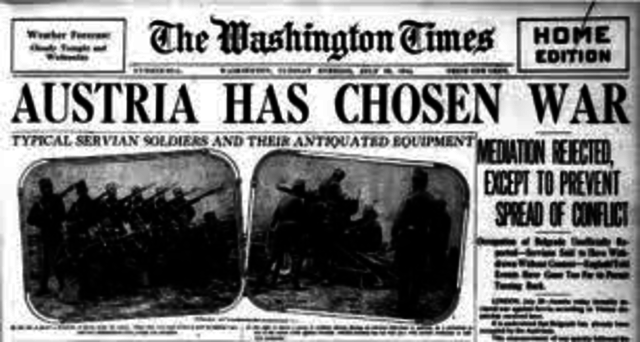 Austria- Hungary declares war on Serbia