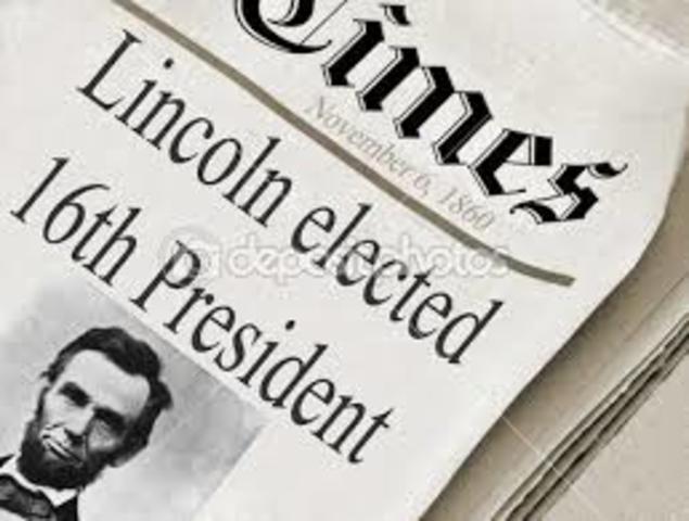 Abraham Lincoln becomes president