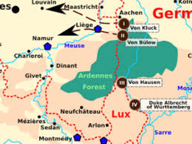 Schlieffen plan into action