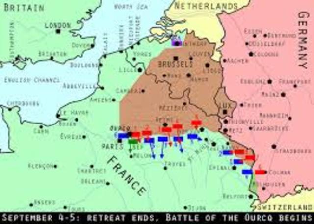 Start of the battle of Marne