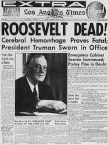 FDR Died / Harry Truman Became President