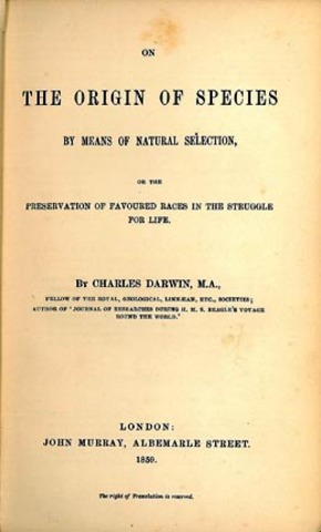 Darwin published "The Origin of Species"