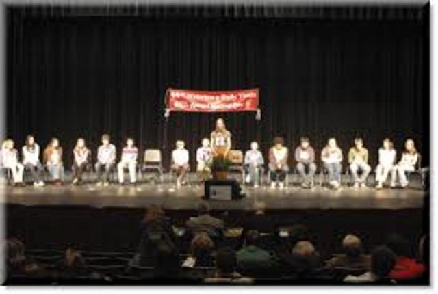Evan Wins 5th place in a spelling bee