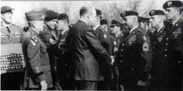 Promoted to Command Sargent Major of the 1st Special Forces (airborne)