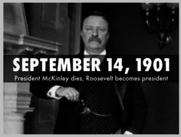 Theodore Roosevelt becomes President