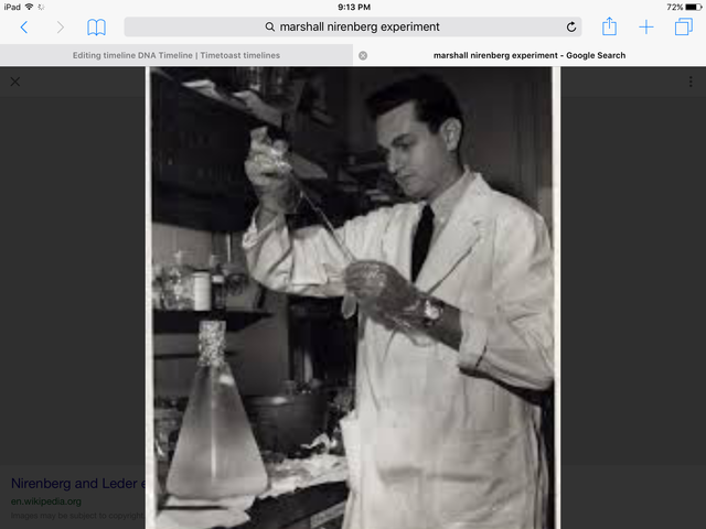 Marshall Nirenberg is the first person to sequence the bases in each codon