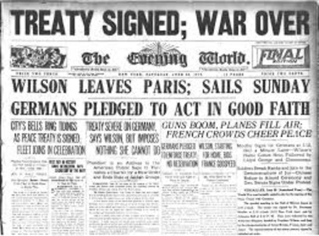 treaty of versailles signed