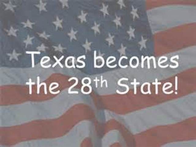 Texas enters the U.S.