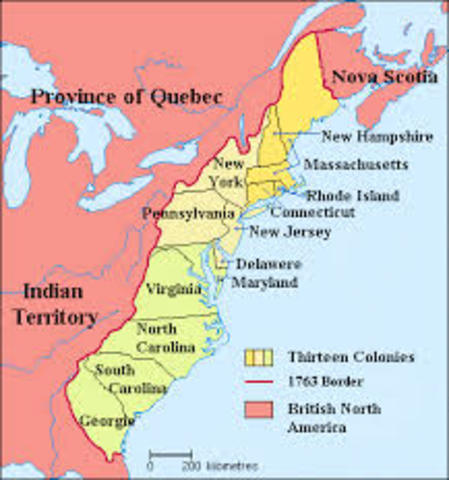There were thirteen English colonies in North America