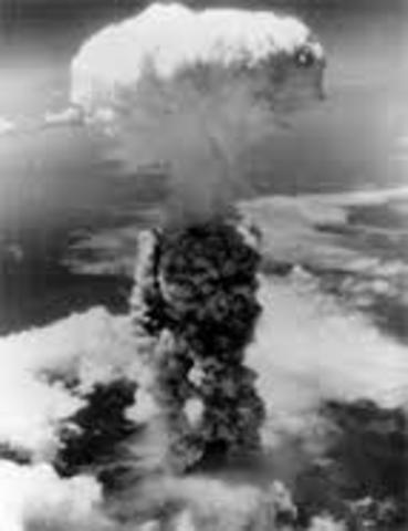 Dropping of the atomic bombs.