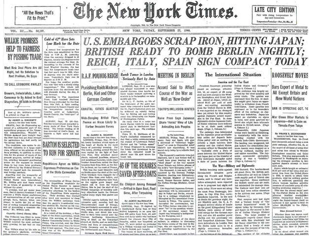 *U.S. Steel Embargo Against Japan