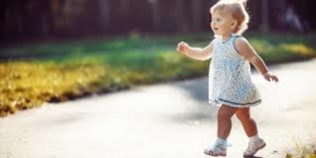 Ashley took her first steps