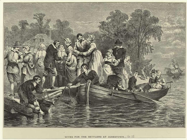 A ship arrived at Jamestown.