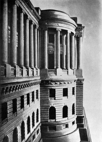 В. И. Баженов. Модель Кремлевского дворца. Фрагмент главного фасада. 1769-1772 гг. Москва, Музей архитектуры.