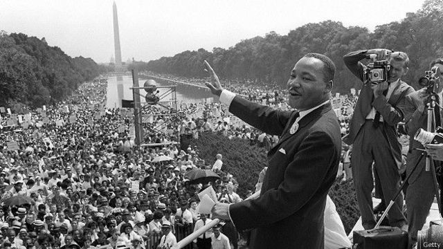 Marcha por los derechos cíviles de la comunidad negra. Años 60