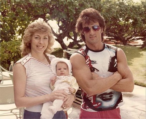 Son Sage Moonblood Stallone born