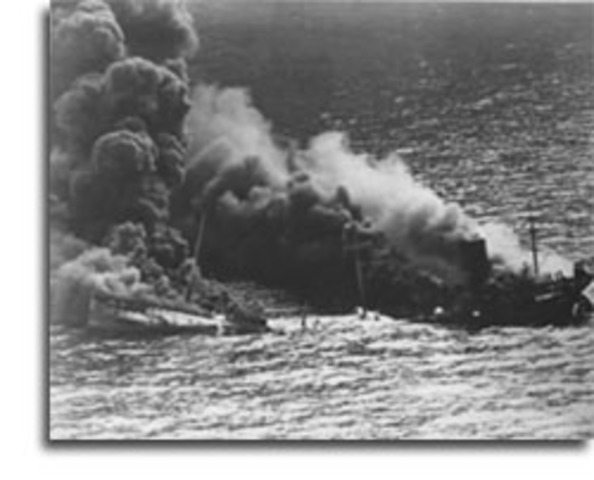 American destroyer U.S.S. Reuben James was torpedoed and sunk with the loss of 115 of 160 crewmen, including all officers, by German u-boats