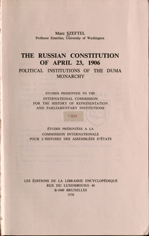 the Fundamental Laws of 1906