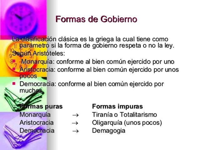 Formas de Gobierno