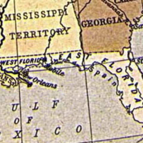 Treaty of Paris in 1783 returns Florida to Spanish control.