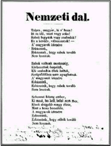 Elszavalja a Nemzeti Dalt