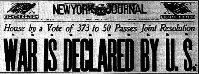 United States declares war on Germany
