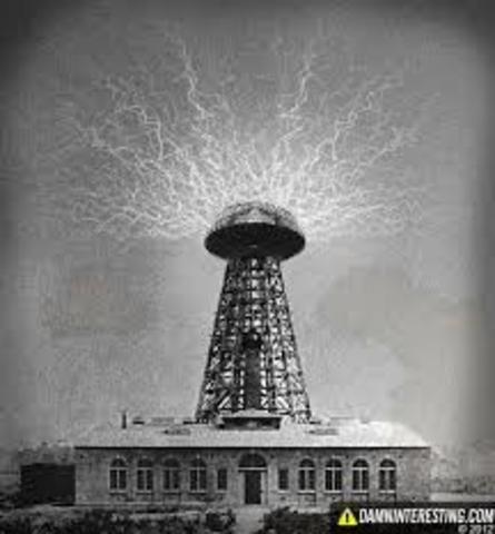 Tesla started to build the "Tesla Tower"