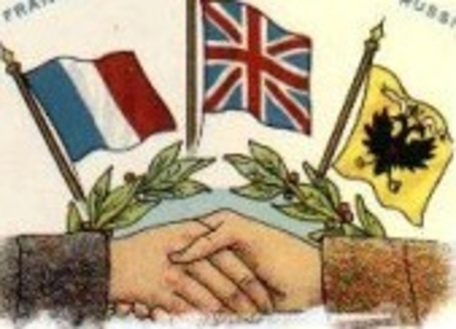 Anglaterra, França i Russia firmen la triple entent