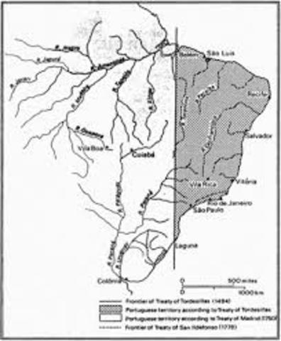Treaty of Madrid hands over half of south America