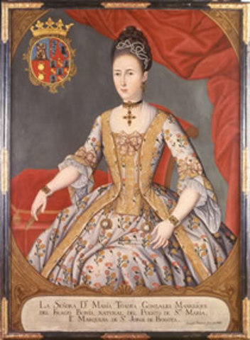 Doña María Tadea González Manrique, Marquesa de San Jorge de Bogotá