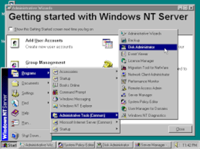 Windows NT 4.0 server