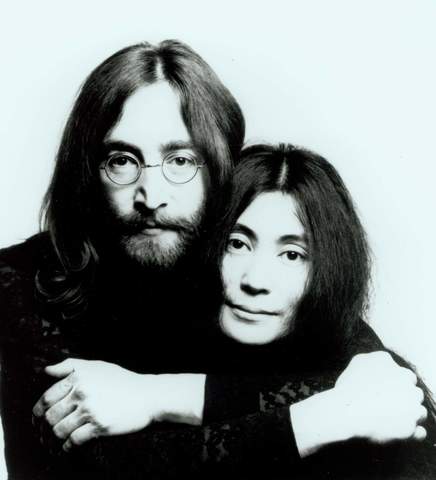 He meets Yoko Ono
