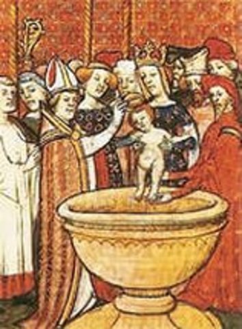 William Shakespeare was baptized.