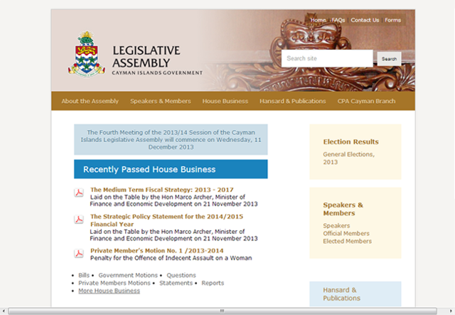 Seperate Legislative Assembly Established