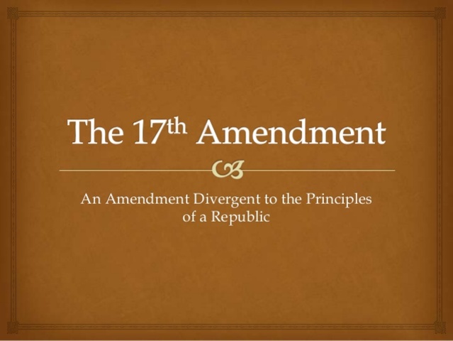 17th amendment