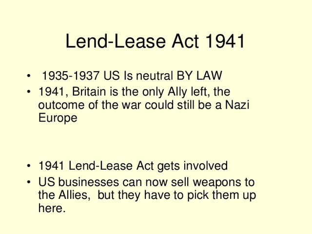 Lend lease to britan
