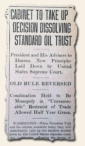 Standard Oil is dissolved