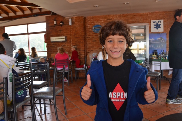 eu no restaurante da argentina