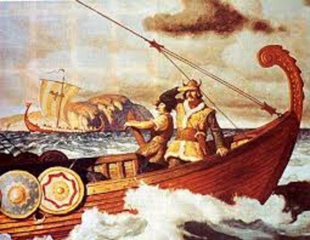 Bjarni Herjolfson  sees the coast of north America.