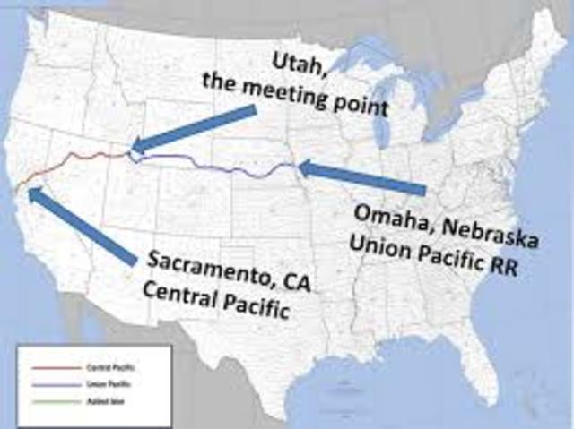 Railroads meet in Utah