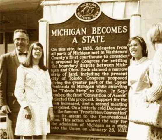 Michigan Gains Statehood