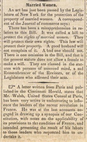 New York Married Women's Property Law