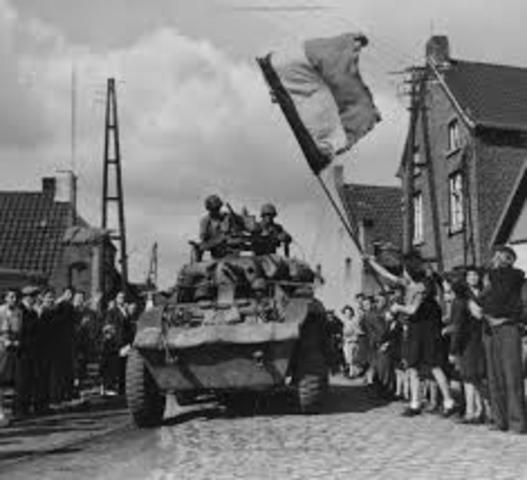 Allied forces liberated Belgium