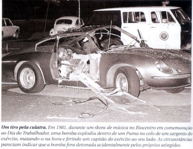 Em 30 de abril de 1981, explodiram duas bombas no Riocentro
