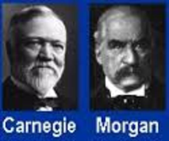 Andrew Carnegie sells U.S. steel to J.P. Morgan for $480 Million