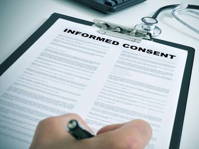 Informed Consent first appears in court documents